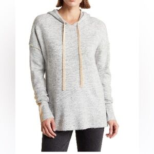 Sweet Romeo Gray and Tan Hooded Sweater